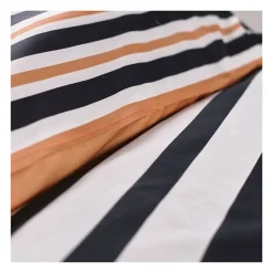 Parure de lit 2 personnes -TODAY - 240x200 cm - 100% Coton - Orange, Noir et Blanc