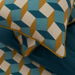 Parure de lit 2 personnes géométrique losanges 260x240cm