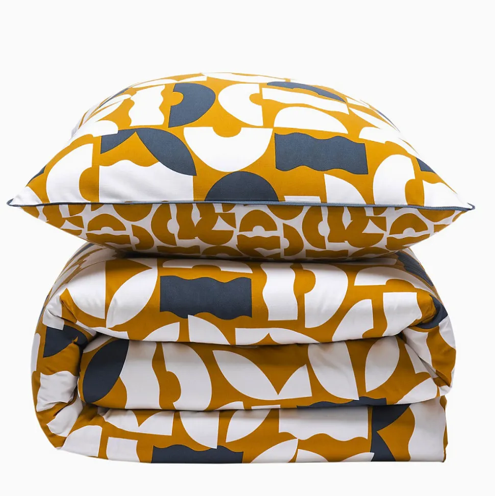 Parure de lit 2 personnes géométrique réversible 260x240cm