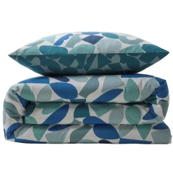 Parure de lit 2 personnes géométrique réversible en coton 240x220cm