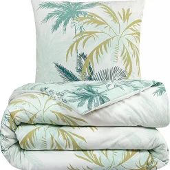 Parure de lit 2 personnes feuillage réversible 240x220cm