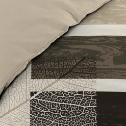 Parure de Lit 3 Pièces - 240 x 220 cm - 42 Fils - So Natural - 220x240cm - Naturel