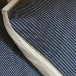 Parure de lit 3 pièces : housse 260x240 cm et taies 50x70 cm coton BRIXTON à rayures noires