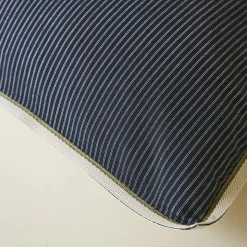 Parure de lit 2 pièces : housse 140x200 cm et taie 50x80 cm coton BRIXTON à rayures noires