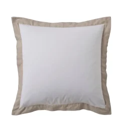 Parure de lit 3 Pièces coton et lin (260x240 cm - Blanc)