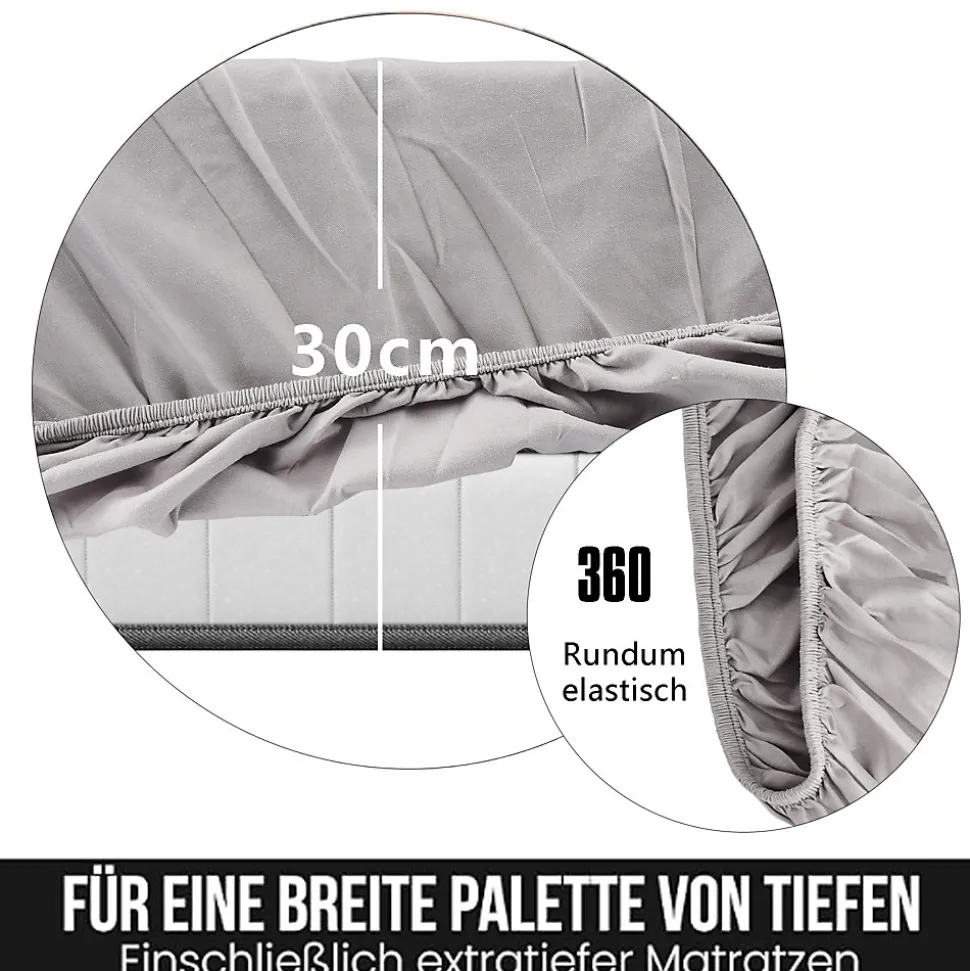 Parure de lit 4 pièces en Polyester, 160 x 200 cm, motif à carreaux esthétique en coton, résistante aux Plis , Gris