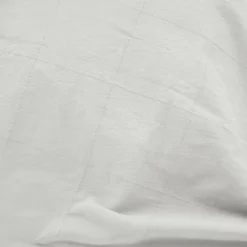 Parure de lit 3 pièces LINELLA Blanc- 240 x 220 cm Coton/Polyester lavé jacquard 57 fils