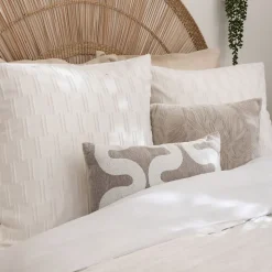 Parure de lit 3 pièces Swan jacquard blanc 260x240cm - Atmosphera