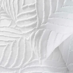 Parure de lit 3 pièces tufté (140x200 cm - Blanc)