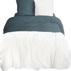 Parure de lit 3 pièces 260x240 cm microfibre et sherpa SHERPA Bleu