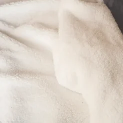 Parure de lit 3 pièces 260x240 cm microfibre et sherpa SHERPA Bleu