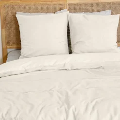 Parure de lit 3 pièces 260x240 cm microfibre SENSATION FLANELLE beige