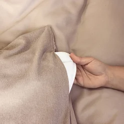 Parure de lit 3 pièces 240x220 cm microfibre SENSATION FLANELLE rose