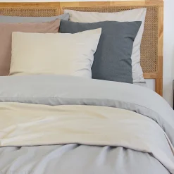 Parure de lit 3 pièces 240x220 cm microfibre SENSATION FLANELLE rose