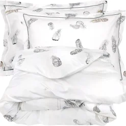 Parure de lit 3 pièces 280x240 cm taies 50x70 cm percale PLUMES