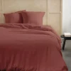 Parure de lit - TODAY - 123670 - 2 personnes - 240x220cm - Gaze de coton unie - Terracotta