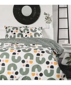 Parure de lit - TODAY - Sunshine - 121226 - 2 personnes - 240x220cm - Coton - Imprimé 13.48