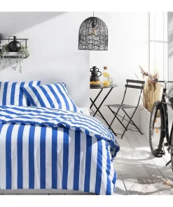 Parure de lit - TODAY Summer Stripes - 240x220 cm - 2 personnes - coton imprimé rayé