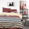 Parure de lit - TODAY Sunshine - 240x260 cm - 2 personnes - coton imprimé rayé