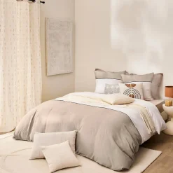 Parure de lit 240 x 220 cm Coton 57 fils & coton tissé GABRIELLE