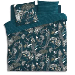 Parure de lit Art Déco Paon en coton 240x220 cm - Atmosphera