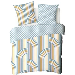 Parure de lit double arche en microfibre lavée 200x200cm