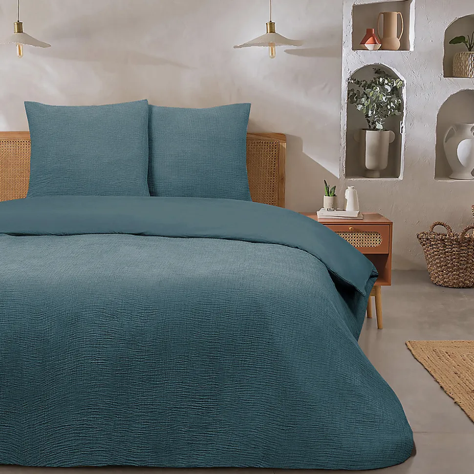 Parure de lit double en gaze de coton 260x240cm