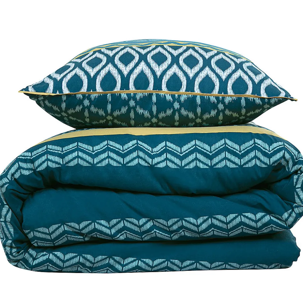 Parure de lit double ethnique en microfibre lavée 200x200cm