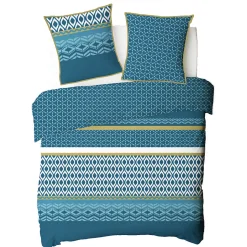 Parure de lit double ethnique en microfibre lavée 200x200cm