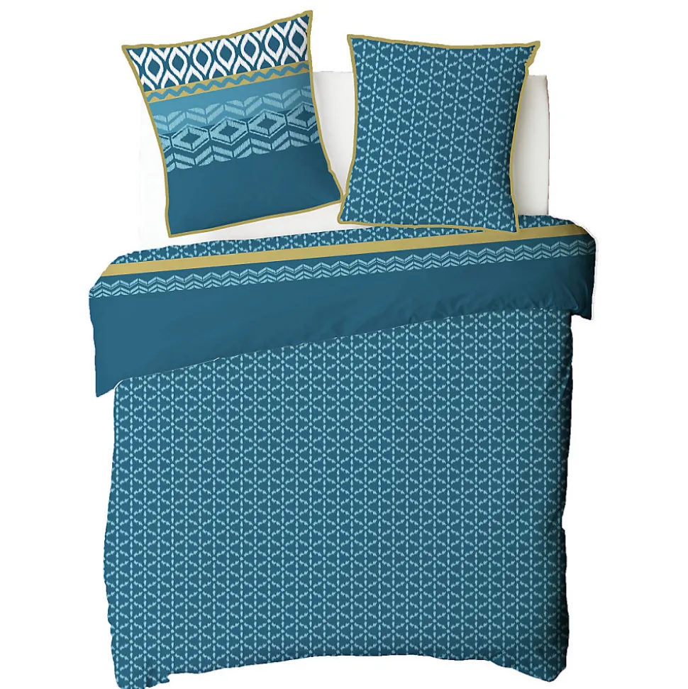 Parure de lit double ethnique en microfibre lavée 200x200cm