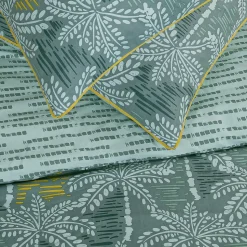 Parure de lit double palmiers en microfibre lavée 200x200cm
