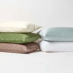 Parure de lit en coton égyptien bio 400 fils blanc, 240x220cm - HOMESCAPES