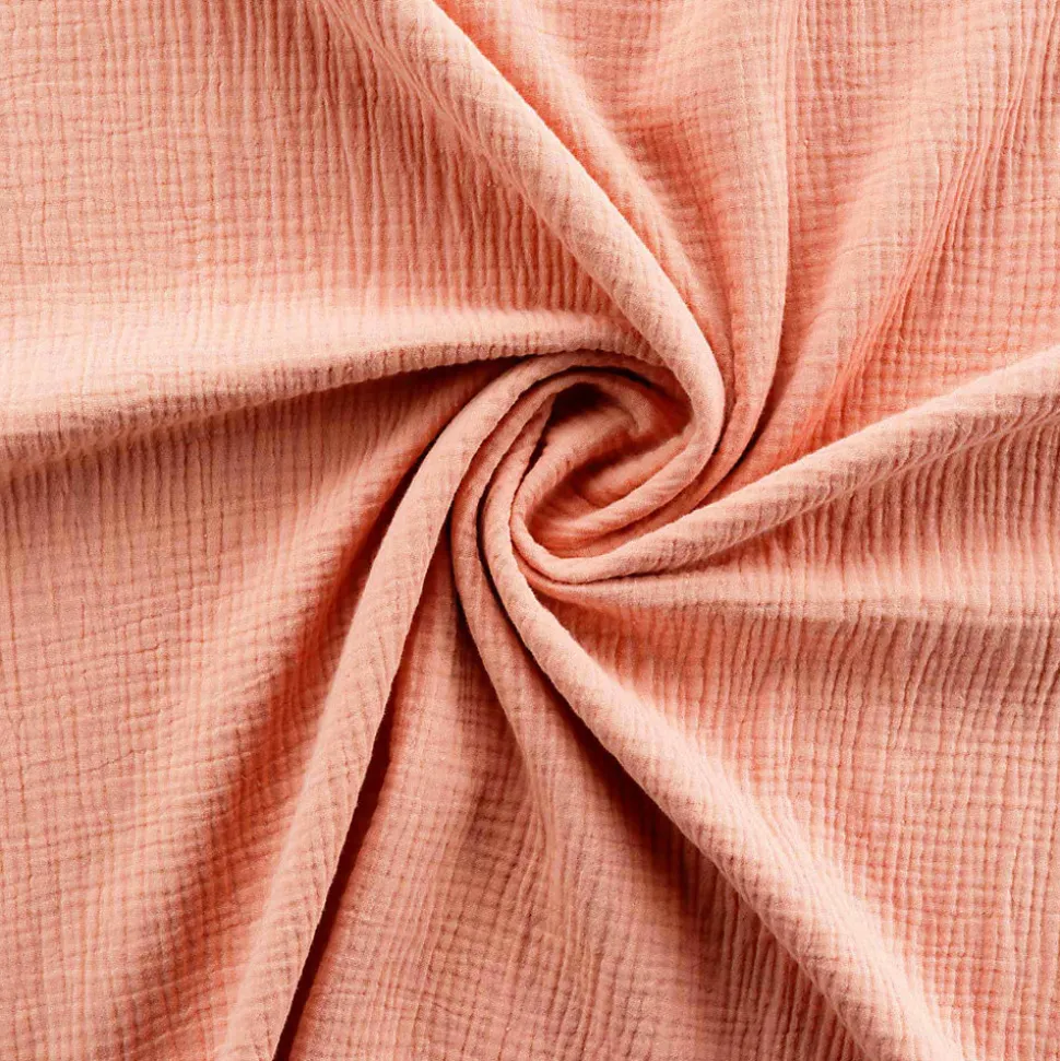 Parure de lit en gaze de coton (260x240 cm - Rose Clair)