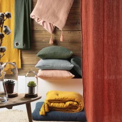 Parure de lit en gaze de coton (260x240 cm - Rose Clair)