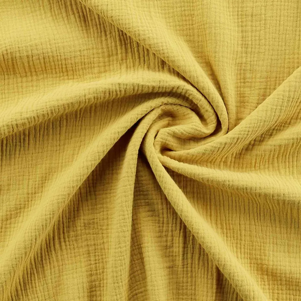 Parure de lit en gaze de coton (260x240 cm - Jaune)