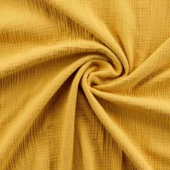 Parure de lit en gaze de coton (260x240 cm - Jaune)