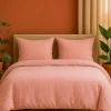 Parure de lit en Gaze de Coton 240x260cm 260x240cm Rose