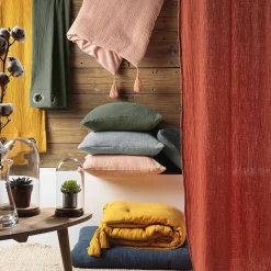 Parure de lit en gaze de coton (240x220 cm - Rose Clair)