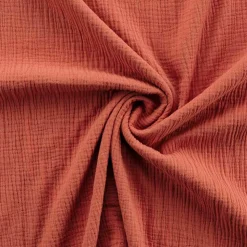 Parure de lit en gaze de coton (260x240 cm - Terracotta)