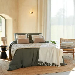 Parure de lit en gaze de coton (260x240 cm - Kaki)