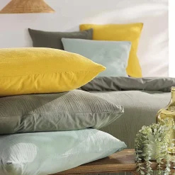 Parure de lit en gaze de coton (260x240 cm - Sauge)