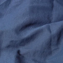 Parure de lit en lin lavé bleu marine, 260x220cm - HOMESCAPES