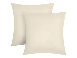 Parure de lit en satin 108 fils/cm² - Housse de couette 220 x 240 cm + 2 taies d'oreiller 63 x 63 cm - Beige - TALORA de PALACIO