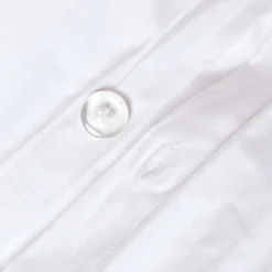 Parure de lit en satin de coton égyptien 1000 fils blanc, 260x220cm - HOMESCAPES