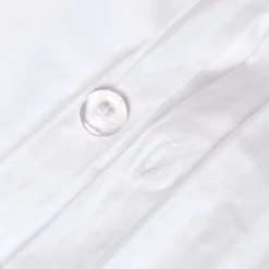 Parure de lit en satin de coton égyptien 1000 fils blanc, 135x200cm - HOMESCAPES