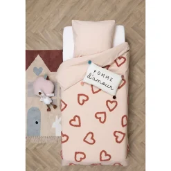 Parure de lit enfant Amour en coton tufté