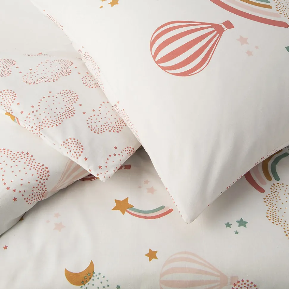 Parure de lit enfant en coton imprimé arc-en-ciel 140x200cm