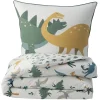 Parure de lit enfant en coton imprimé dinosaure 140x200cm