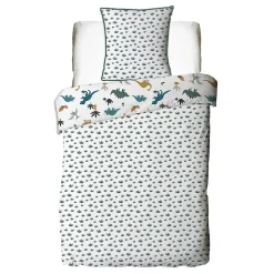 Parure de lit enfant en coton imprimé dinosaure 140x200cm