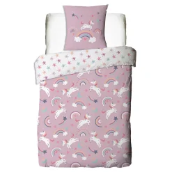 Parure de lit enfant réversible Licorne 140x200cm